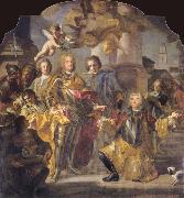 Francesco Solimena Charles VI and Count Gundaker Althann oil